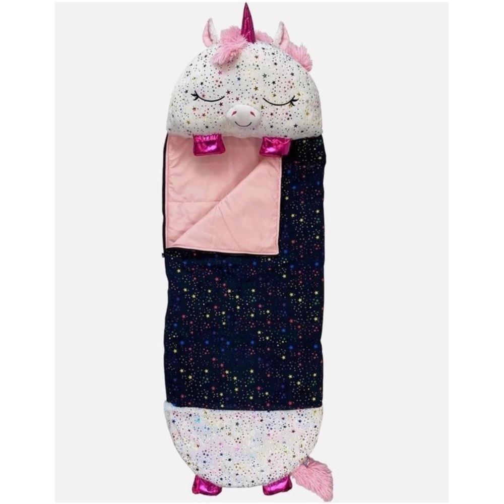 Happy Nappers Pillow And Sleepy Sack Shimmer Unicorn 20" x 54" New